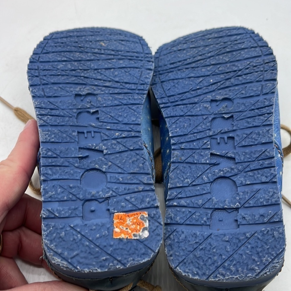 Rovers made in Portugal Blue Leather Lace Up Handmade Shoes Sz 37. SNK2313B - Picture 6 of 8
